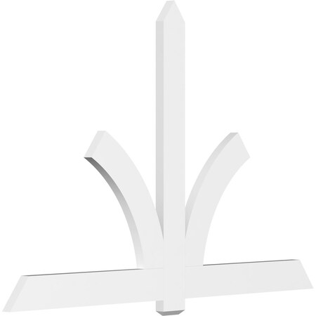 Ekena Millwork Redmond Architectural Grade PVC Gable Bracket, 84"W x 56"H x 2"D x 6"F, 16/12 Pitch GBP084X56X0206RED00